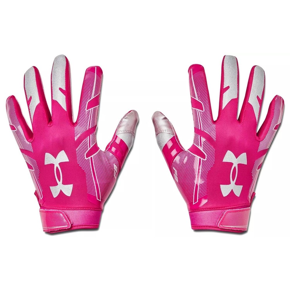 UNDER ARMOUR Football UA F8 Receiver Gloves Pink Men's Sz XL *NEW* 1368851-654‎